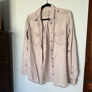 NWOT Express Light Pink Button-Up Shirt